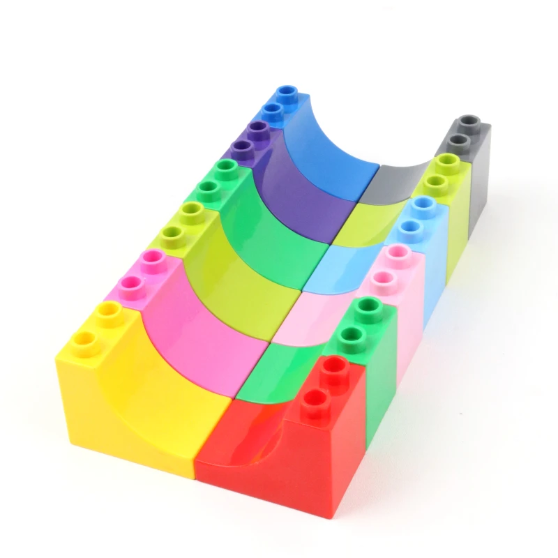 6 шт./лот 2x3dots изогнутые Высокая кирпичи большие частицы строительные блоки