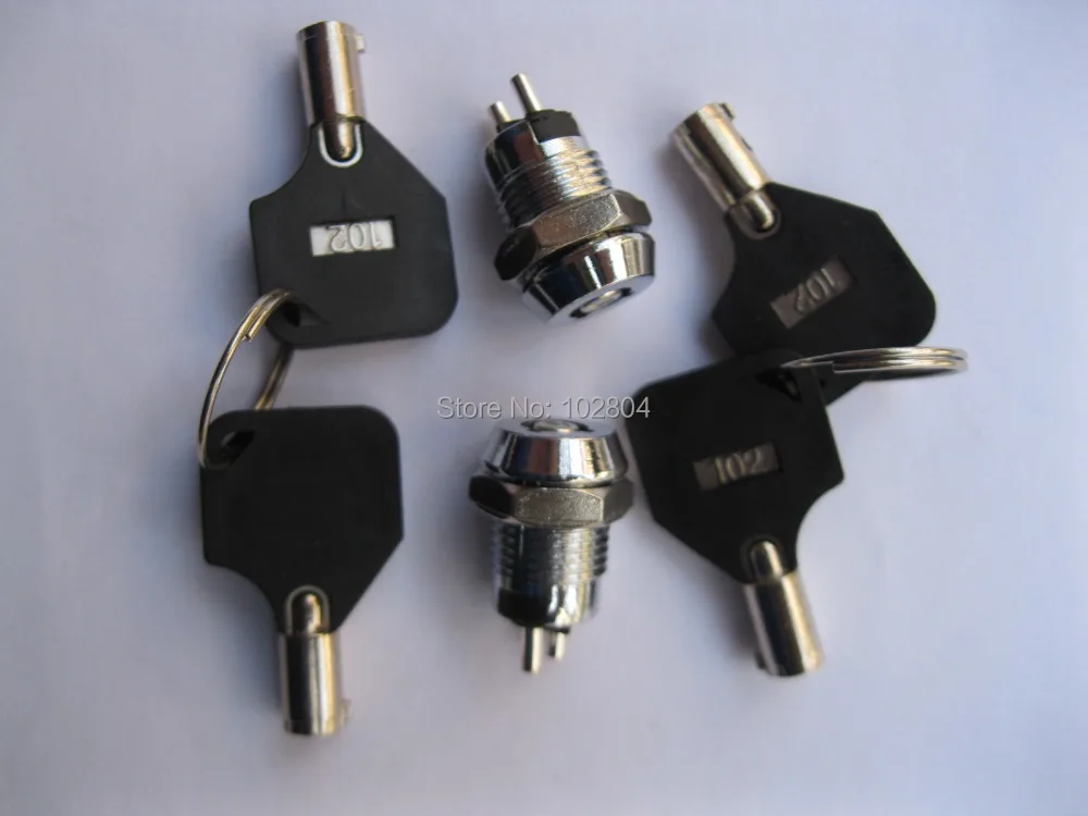 Key Ignition Switch ON/OFF Lock Plastic Handle KS-4 20 Pcs Per Lot | Switches