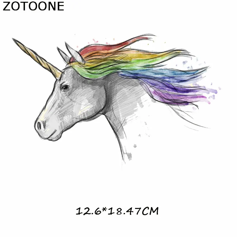 ZOTOONE забавные нашивки в форме животных для одежды Единорог теплопередача