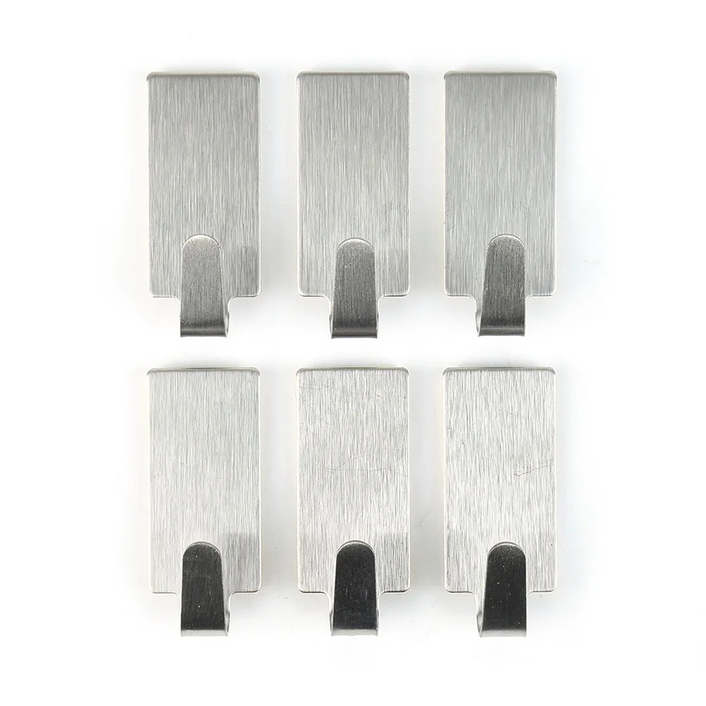 Самоклеящиеся крючки для полотенец из нержавеющей стали 6 шт./лот семейные шапки