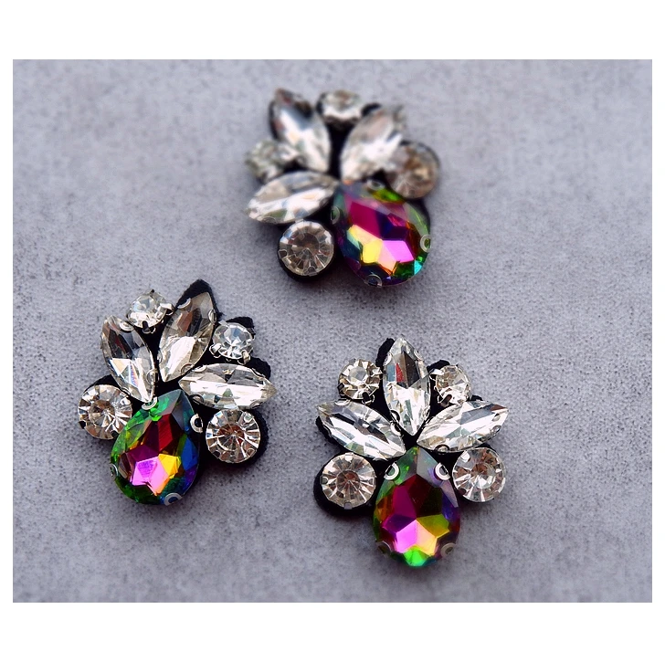10 штук стразы брошь из бисера патчи аппликация старинные вышитые crytal пришить патч DIY пальто cap обувь женская сумочка украшения