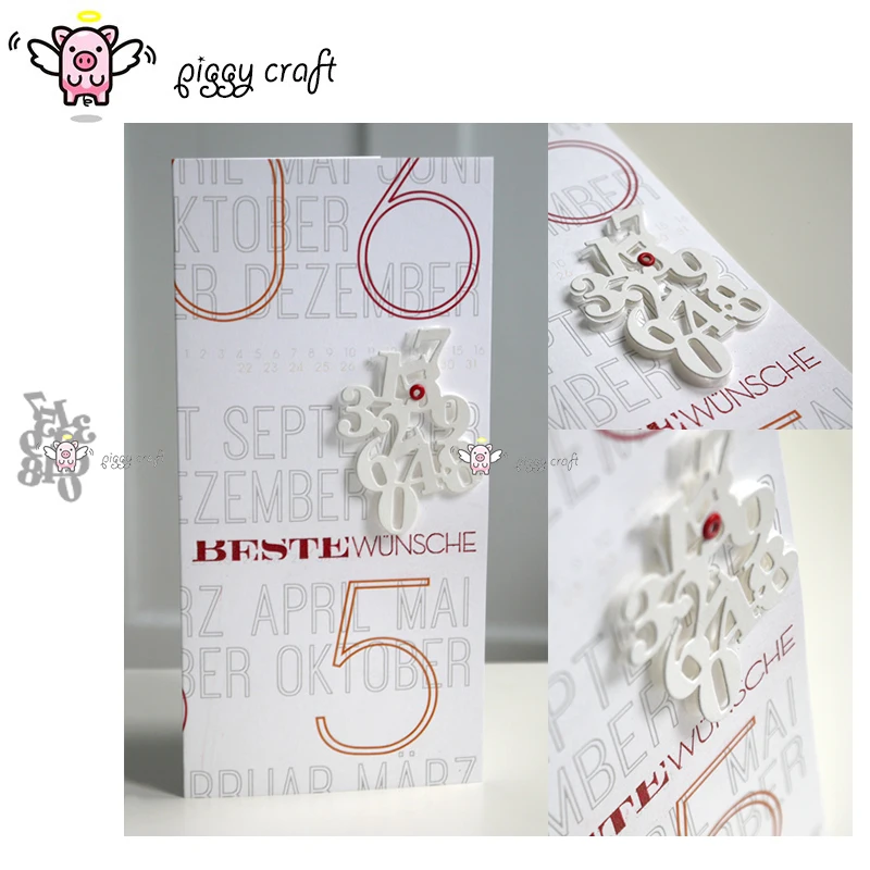 Металлические Вырубные штампы форма для вырезания цифровые цифры украшение