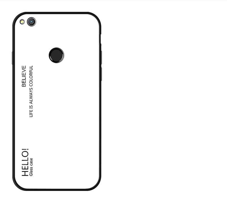 Чехол для huawei p8 Lite модный жесткий Роскошный градиентный защитный чехол на заднюю панель из закаленного стекла для huawei p8 ite