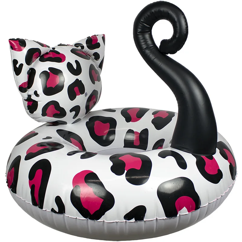 

Leopard Owl Giant Inflatable Pool Float Tube Raft Ride-On Painted Cat Swimming Ring Pool Toy Water Bed Circle For Adult Children