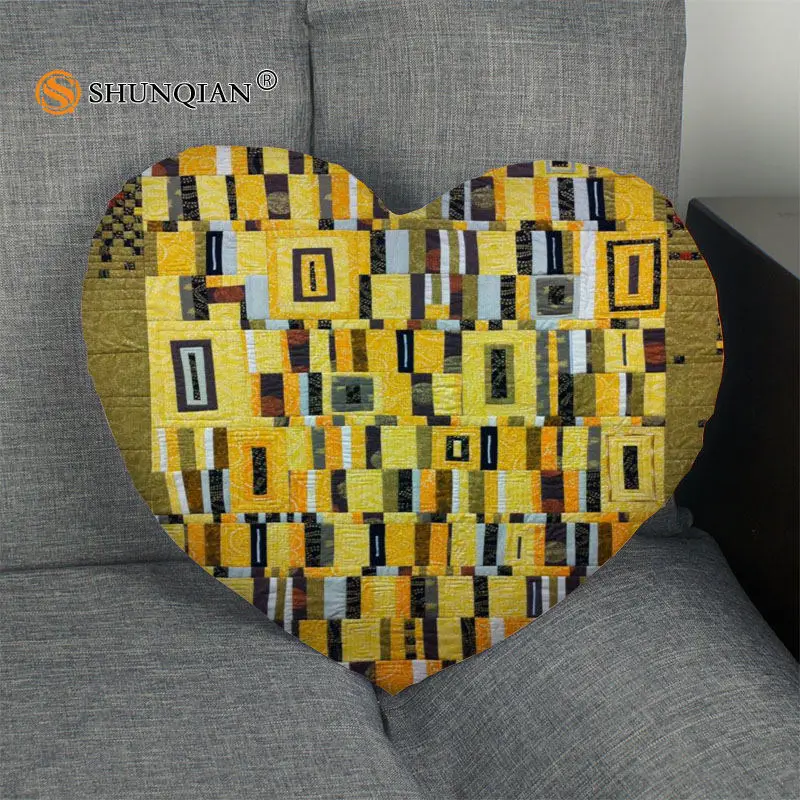 Густав Климт поцелуй сердце Форма накидка для подушки размер 41 x36cm 47x42 см