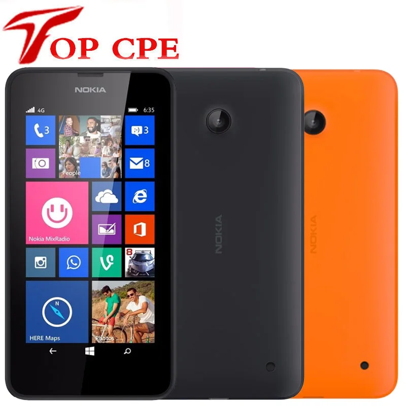 Разблокированный Nokia lumia 630 Windows phone Snapdragon 400 четырехъядерный 4," экран lumia 630 3g мобильный телефон