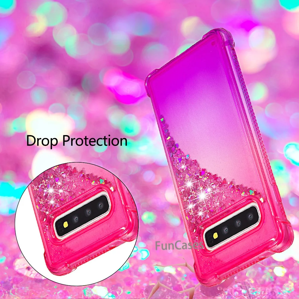 Жидкость для samsung Galaxy S10 чехол динамическая жидкость Star с сияющими блестками TPU