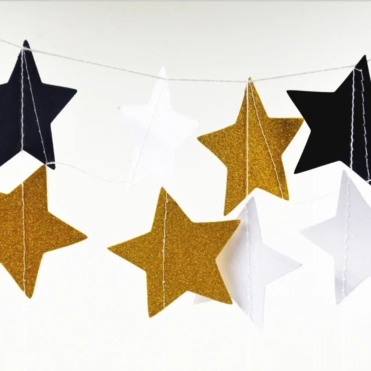 Блестящий Звездный круг в горошек гирлянда баннеры для свадебных мероприятий