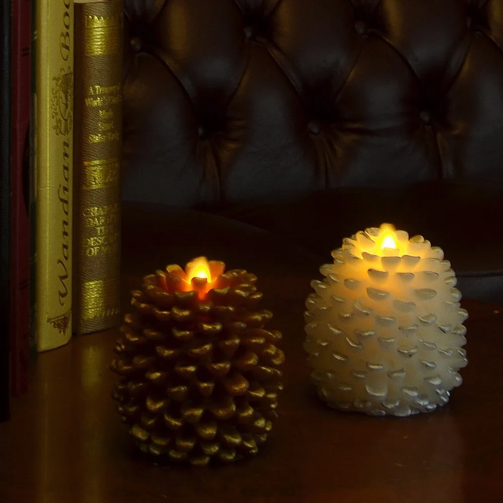 2 шт. книги по искусству Сосны Core Luminara коричневый Беспламенного светодио дный