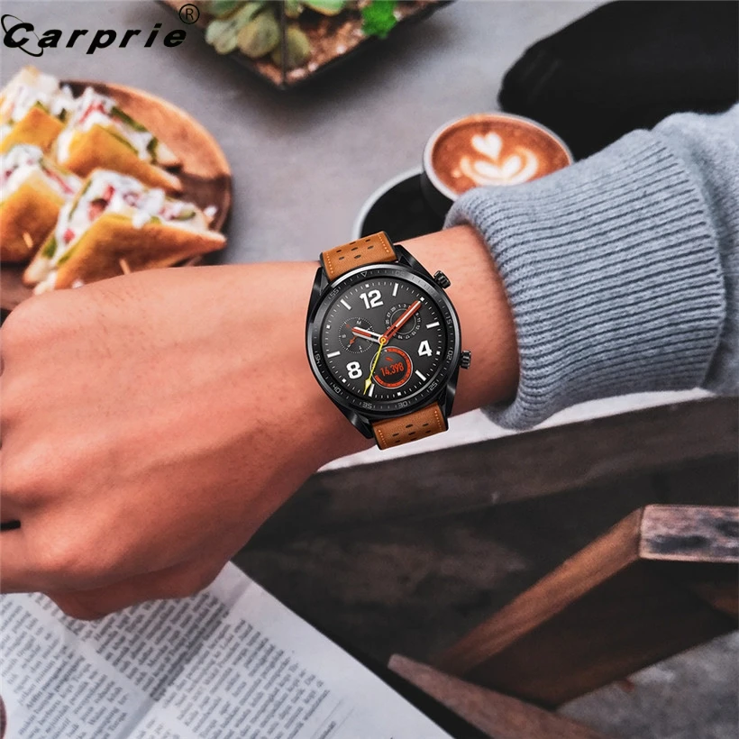 CARPRIE 22 мм качественные повседневные спортивные кожаные часы ремешок на запястье