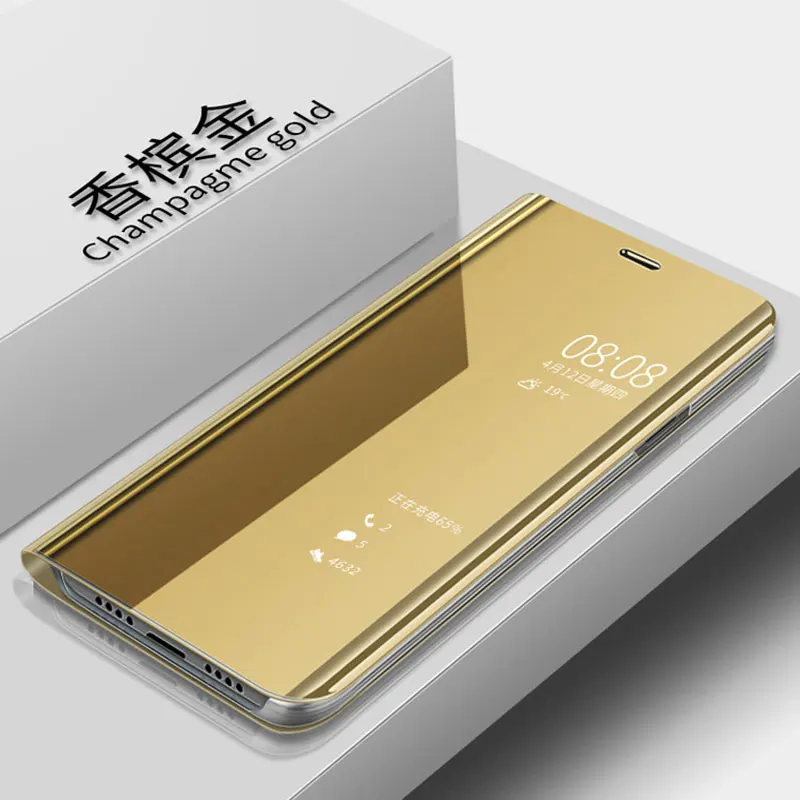 Роскошный зеркальный флип чехол из искусственной кожи для телефона huawei nova 3 i