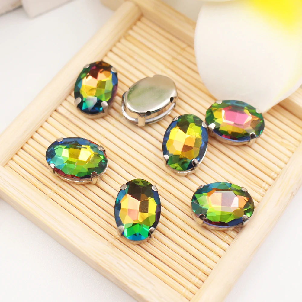 Кристалл для нашивки со стразами 30 шт. разноцветные высококачественные