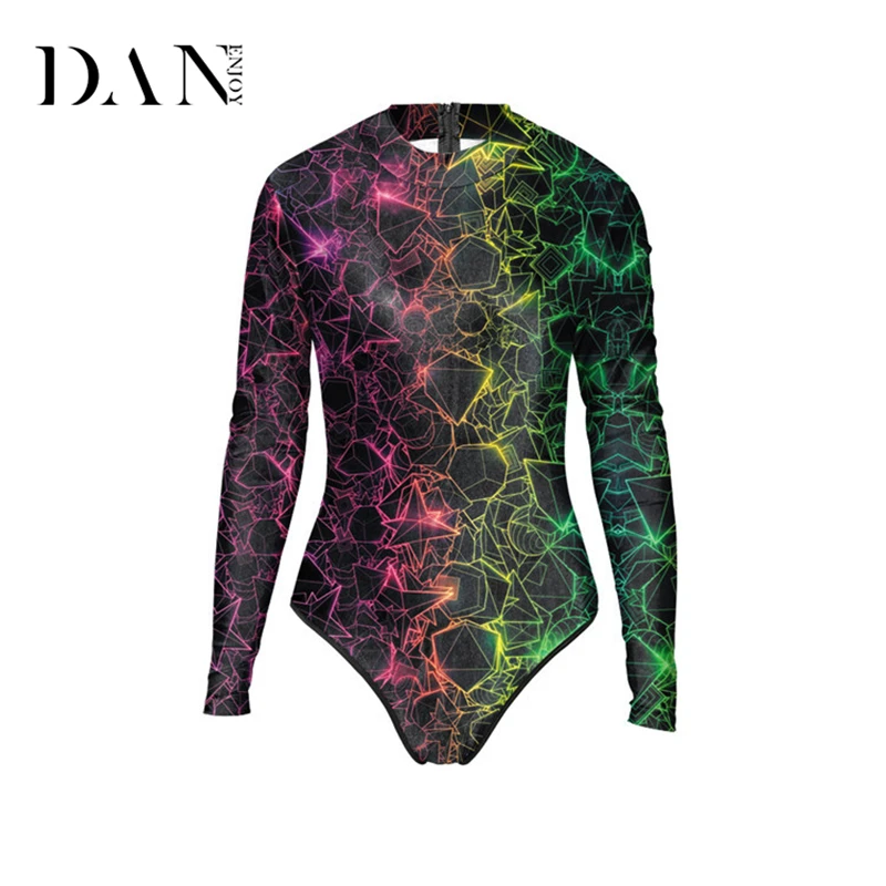 Danenjoy Сёрфинг с длинным рукавом Купальники для малышек Одна деталь женский молния