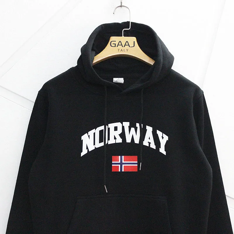 Новинка 2019 мужские толстовки с флагом Норвегии женские пальто уличная брендовая