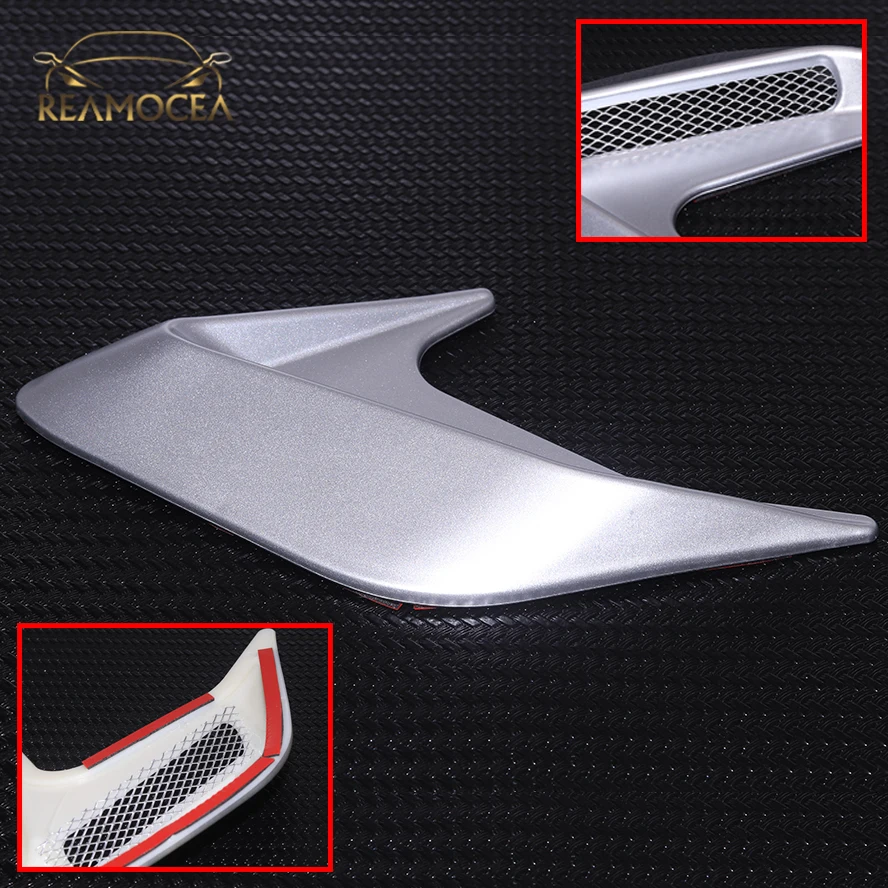 Reamocea 2 шт. Серебряная Автомобильная боковая решетка вентиляционного отверстия