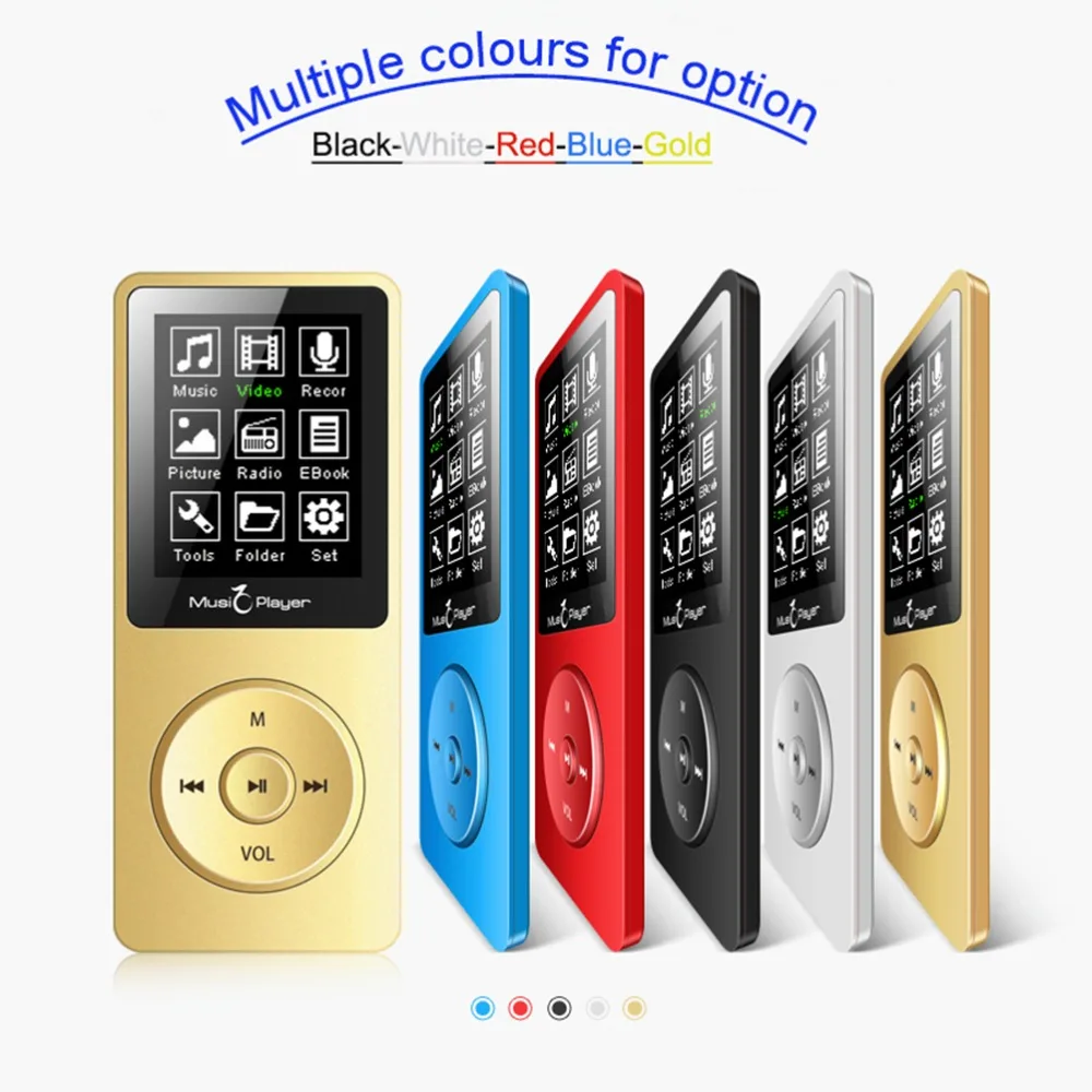 Btsmone MP3 player built-in 16G and Speaker HIFI lossless music Recorder FM Radio expand to 128G Sport walkman Blue USB mp3 | Электроника