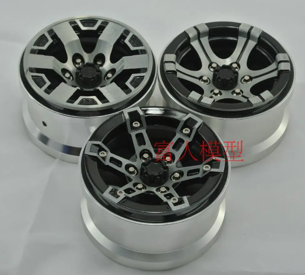 2 Гусеничные Шины металлические beadlock колеса для 1/10 RC Рок Гусеничный SCX10 AX10 Рейф