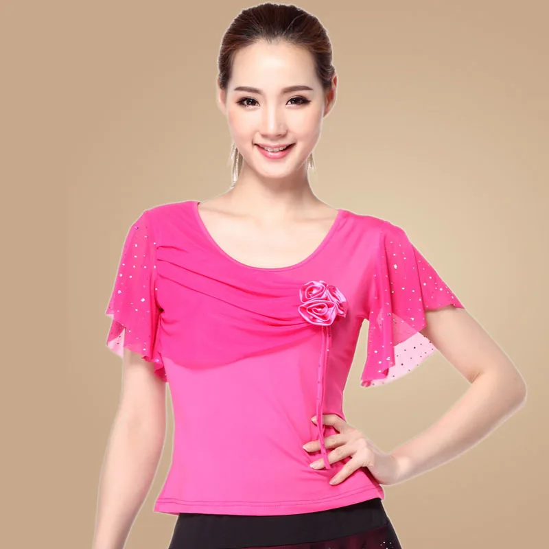 Квадратная танцевальная одежда Новые Топы платья для танцев рубашки из пряжи с