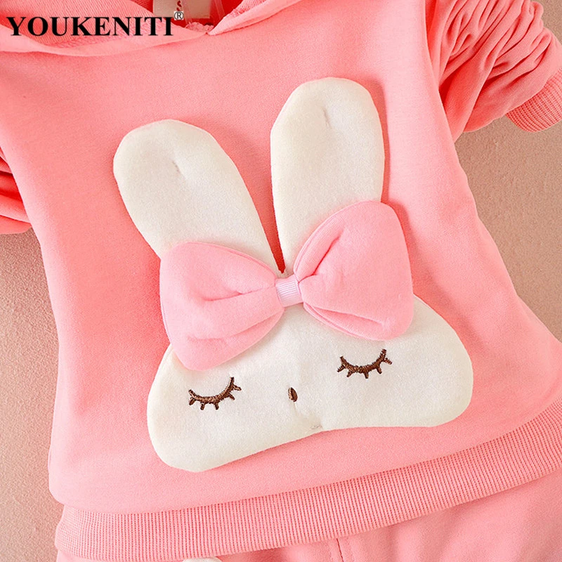 YOUKENITI Детские Гирс Newborn 3T милый кролик хлопок 2 шт./компл. пальто + брюки акция для