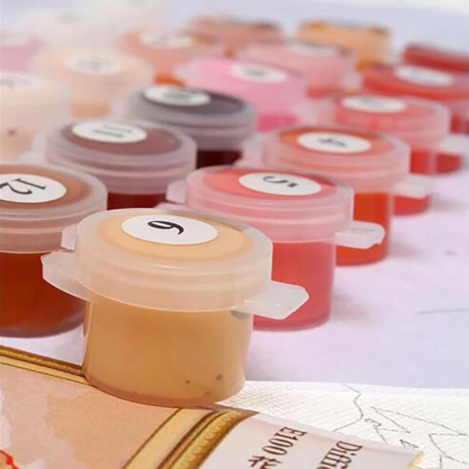 

DIY Oil Painting By Numbers Drawing Cartoon Floral Hat Cat Pictures On Canvas Acrylic Coloring Hand Paint Home Decor Wall Art