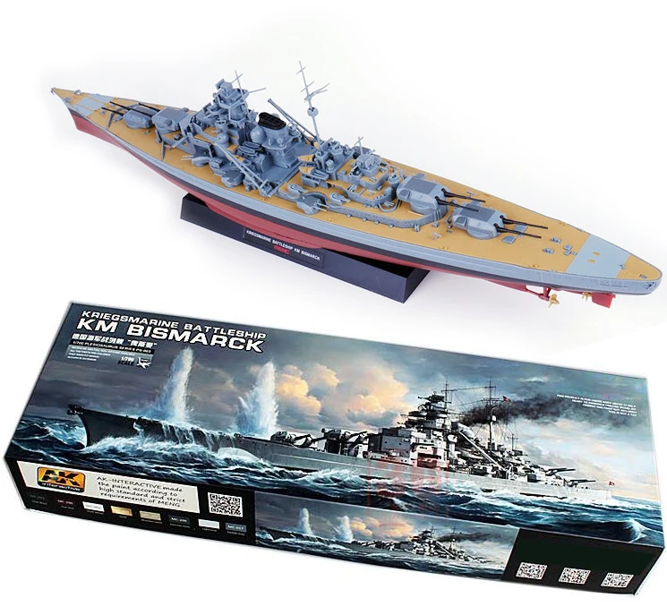 Новинка 1/700 года. МАСШТАБНЫЙ немецкий морской броненосец KMS Bismarck. Комплект модели