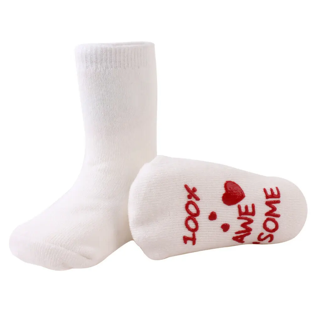 New Hot Sale Baby Girls Boys Letter Newborn Kids Comfortable Solid Cute Cotton Sock Slippers Warm Ankle Socks 0-12M | Детская одежда и