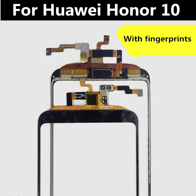 С отпечатками пальцев для Huawei Honor 10 сенсорный экран стекло дигитайзер сенсор