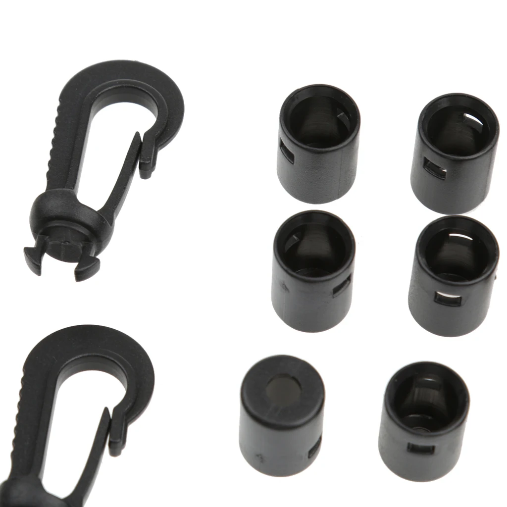 10 Pieces Kayak Lashing Hooks Plastic Bungee Hook Replacement End Snap Clip | Спорт и развлечения