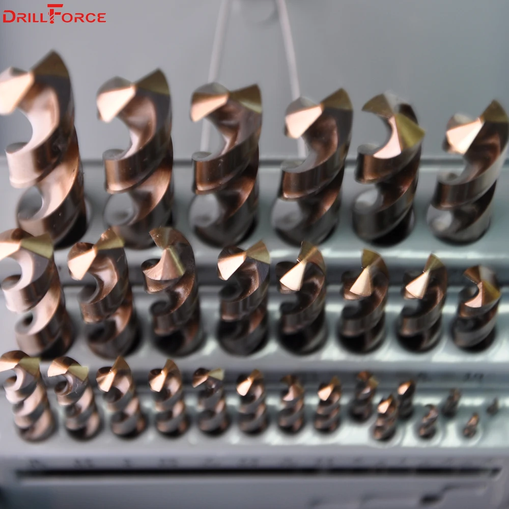 Drillforce 29 шт. 1/16 &quot-1/2&quot HSS M35 Кобальт ручной сверло древесины Деревообработка набор