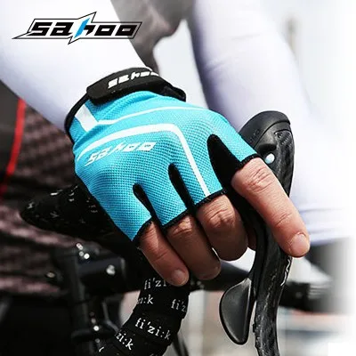 SAHOO Half finger нескользящие перчатки для верховой езды силикагель пальмовый коврик