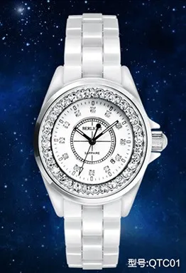 whitediamond 6-летний продавец 50 м воды BERLIGET наручные часы женские царапинам Часы женские Девушки керамические наручные часы - Цвет: whitediamond
