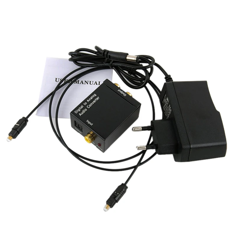 RCA цифро-аналоговый аудио конвертер адаптер оптический коаксиальный Toslink сигнал