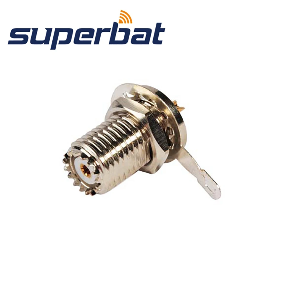 10 шт. панельный разъем Superbat Mini UHF с гайкой и припоем радиочастотный