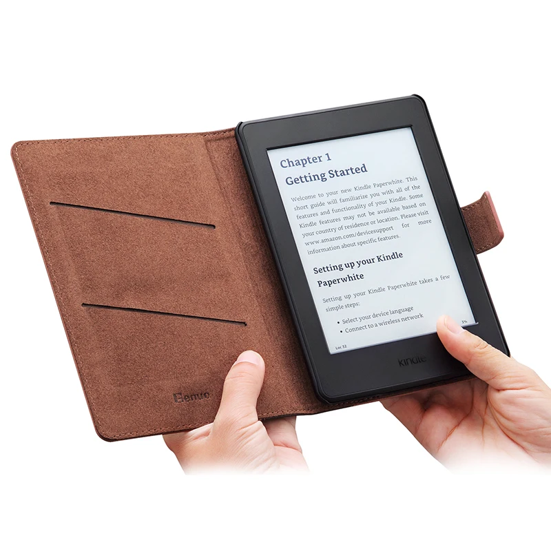 Benuo For Amazon Kindle Paperwhite Case Cover Genuine Leather With 2 Card Slots Protective Flip Folio | Компьютеры и офис