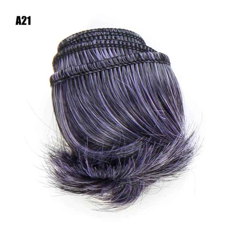 1 шт. 5 см кукла короткие DIY fringe волос/парики коричневый Черный цвет и хаки волос