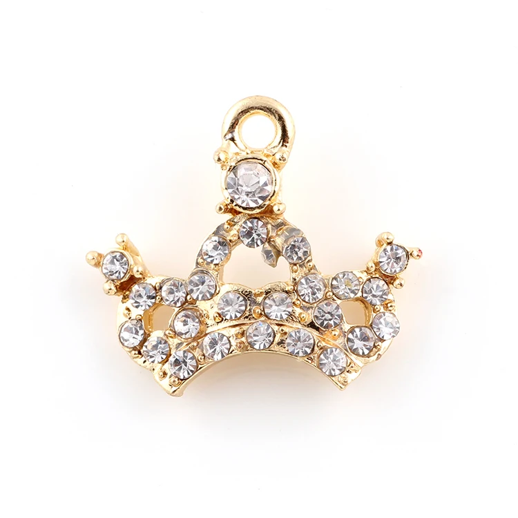 Недорогая подвеска в виде короны принцессы золотого цвета 20 шт./лот фурнитура для