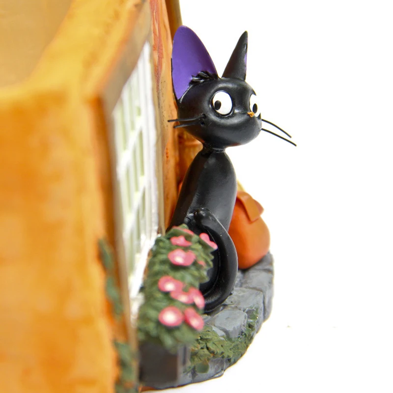 1 шт. студия Ghibli Miyazaki Kiki служба доставки Кики кошка& волшебная метла& сумка& Дом ПВХ метла модель игрушки Фигурки игрушки