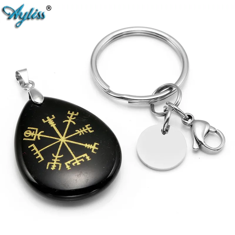 Ayliss оптовая продажа 1x/5x/10x Vegvisir скандинавский Викинг Odin символ Runic компас брелок