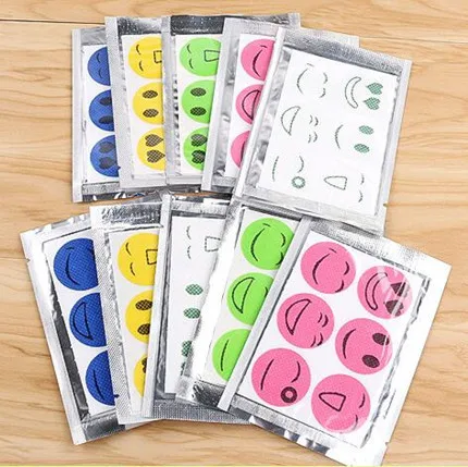 60 шт./пакет наклейки от комаров DIY Patches мультяшный отпугиватель с улыбающимся