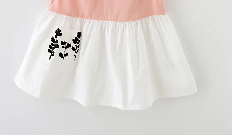 

Children's Clothes Baby Girl Small Children Fly Sleeve Cotton Kids Dresses For Girls Color Doll Dress With Sleevesless T