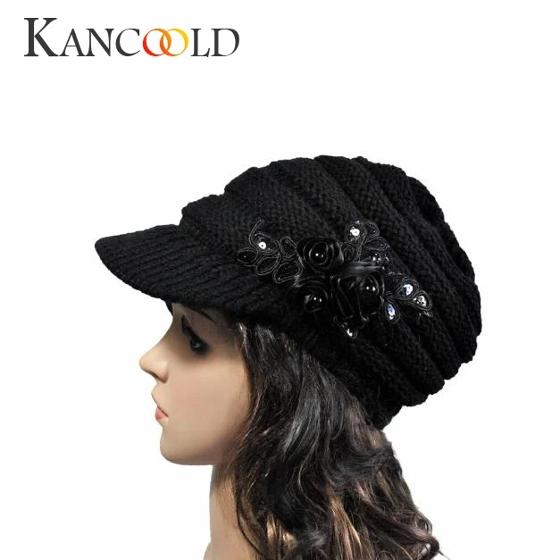 Женская шапка KANCOOLD Корейская версия новой осенне зимней шляпы с блестками и