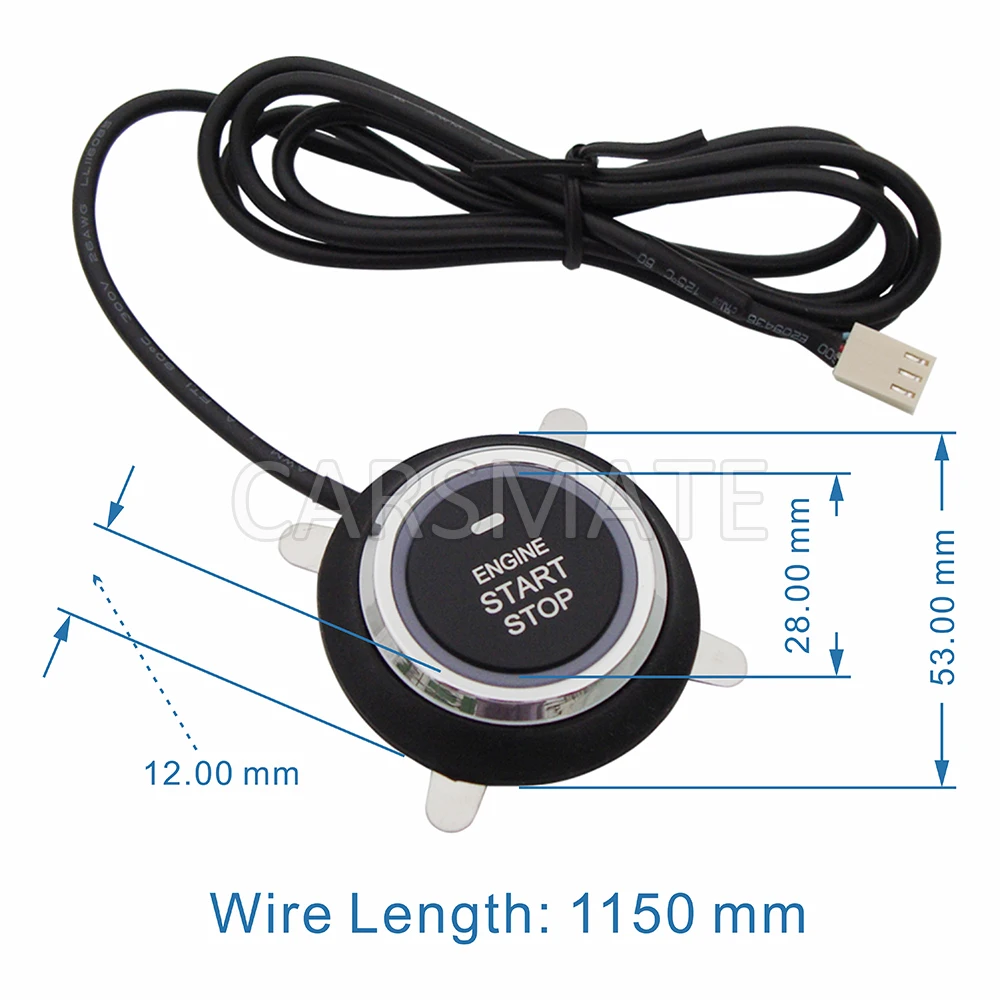 12В автомобильный двигатель Кнопка пусковой остановки стартер зажигания