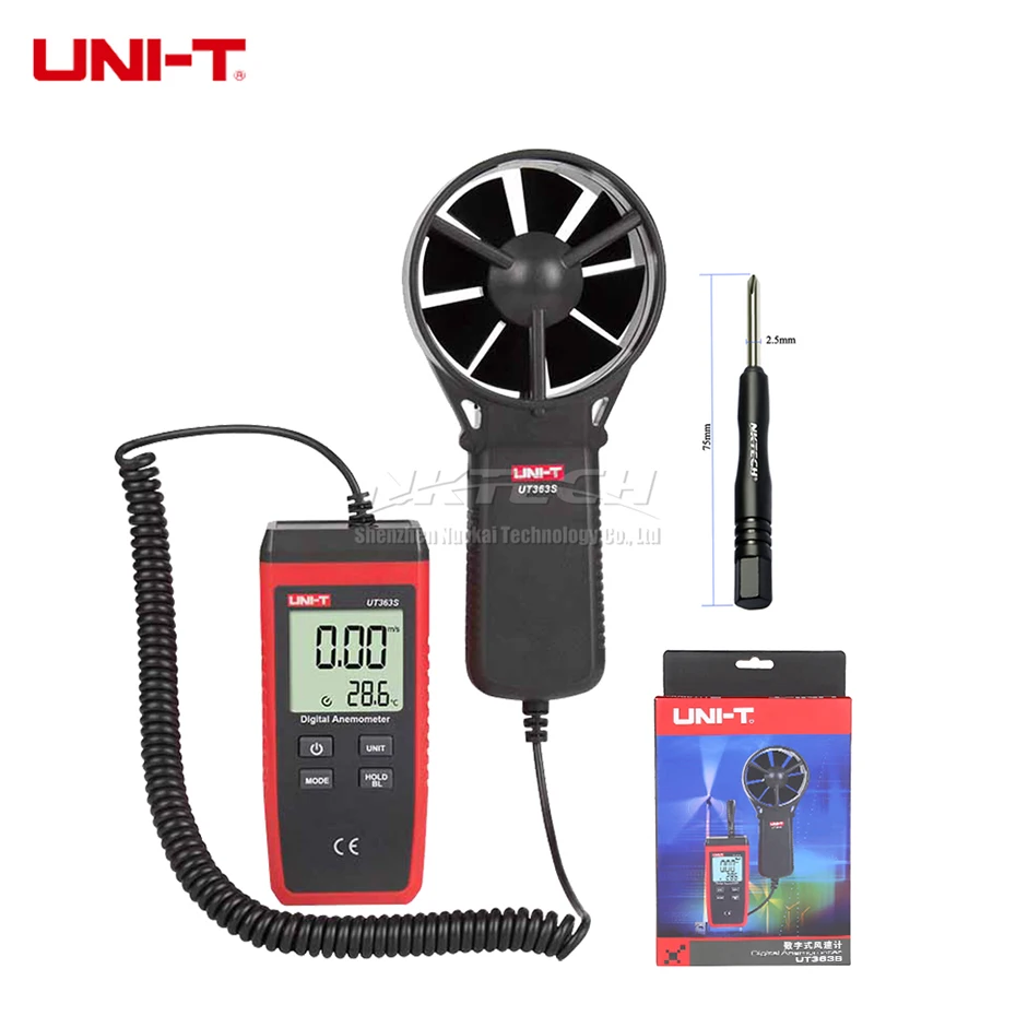 UNI T UT333S цифровой измеритель температуры и влажности UT363S анемометр скорости ветра