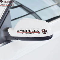 aliauto 2 x umbrella corporation reflective car rearview mirrow sticker and decal for vw golf polo audi bmw ford focus opel kia