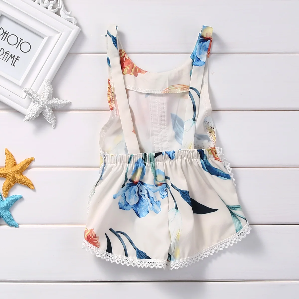 Детская одежда с цветочным рисунком для новорожденных девочек милый комбинезон