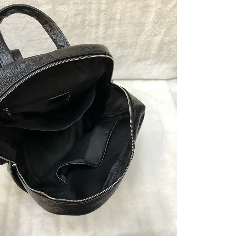 Мужской вместительный рюкзак из 100% натуральной кожи дорожный ранец для ноутбука