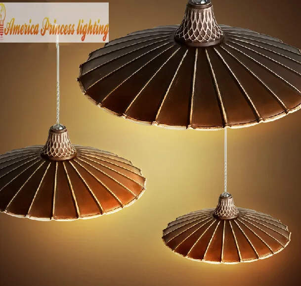 

Nordic Industrial wind vintage lamp aisle Restaurant Bar Cafe Bar small umbrella skirt lamps,Material: iron, E27, AC110-240V