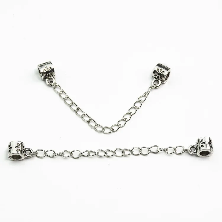 Европейский с серебряным покрытием Бусины цепочки для самостоятельной сборки