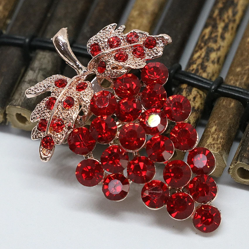 Лидер продаж оптовая цена милый Многоцветный Кристалл Rhinestone Фрукты Виноград