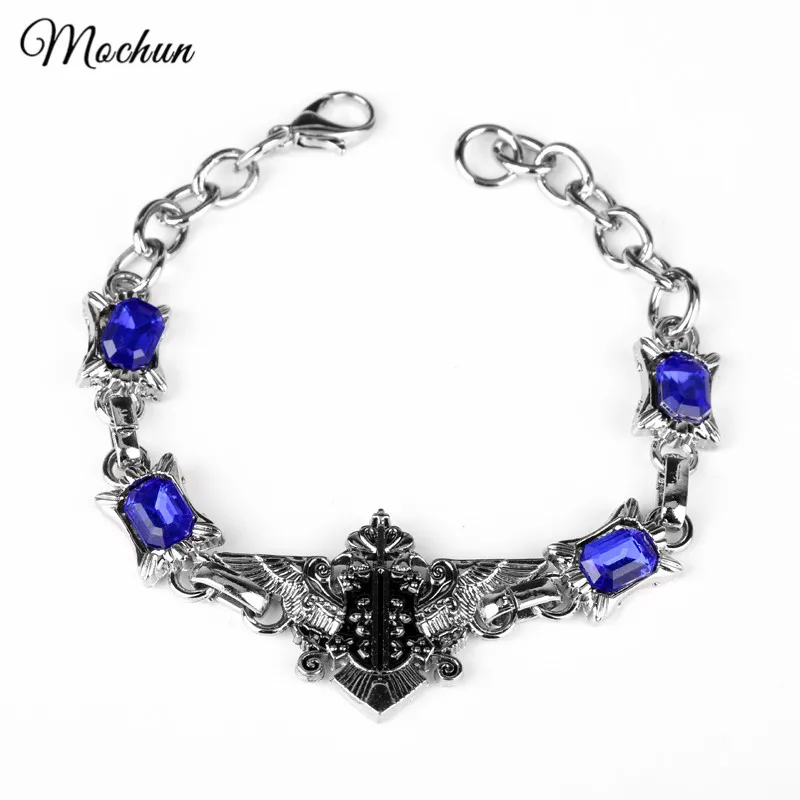 MQCHUN Модные женские ювелирные изделия Горячие Аниме Kuroshitsuji Черный Батлер очаровательные браслеты бижутерия Косплей звено цепи браслет